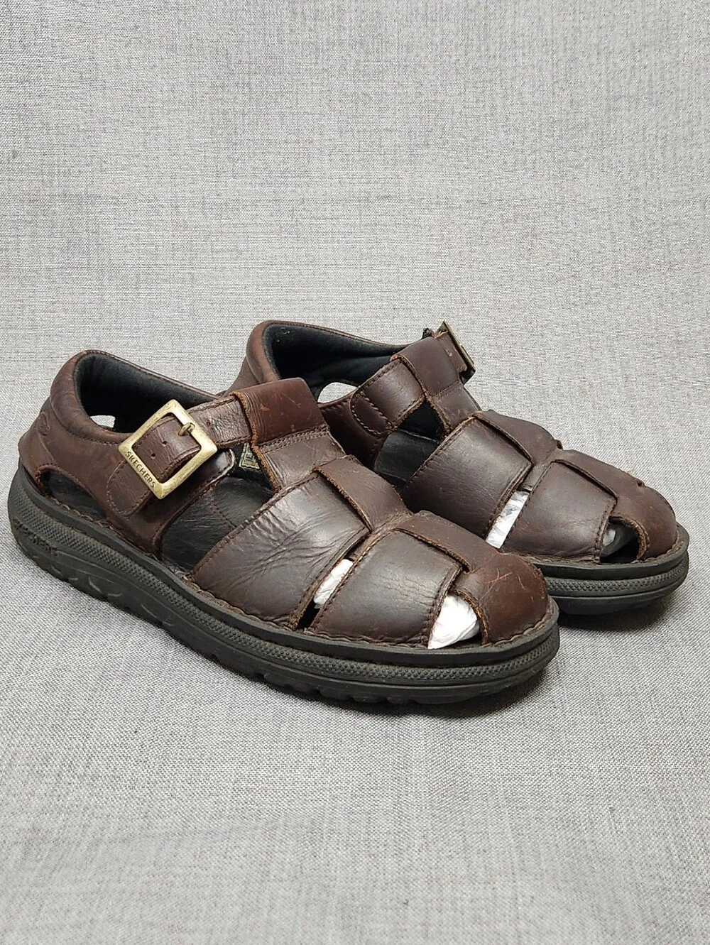 Skechers Fisherman Style Brown Leather Sandals. 10